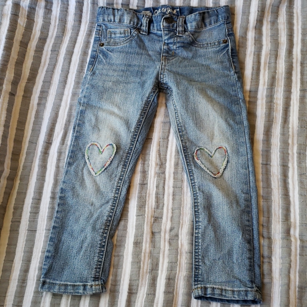Heart knee jeans